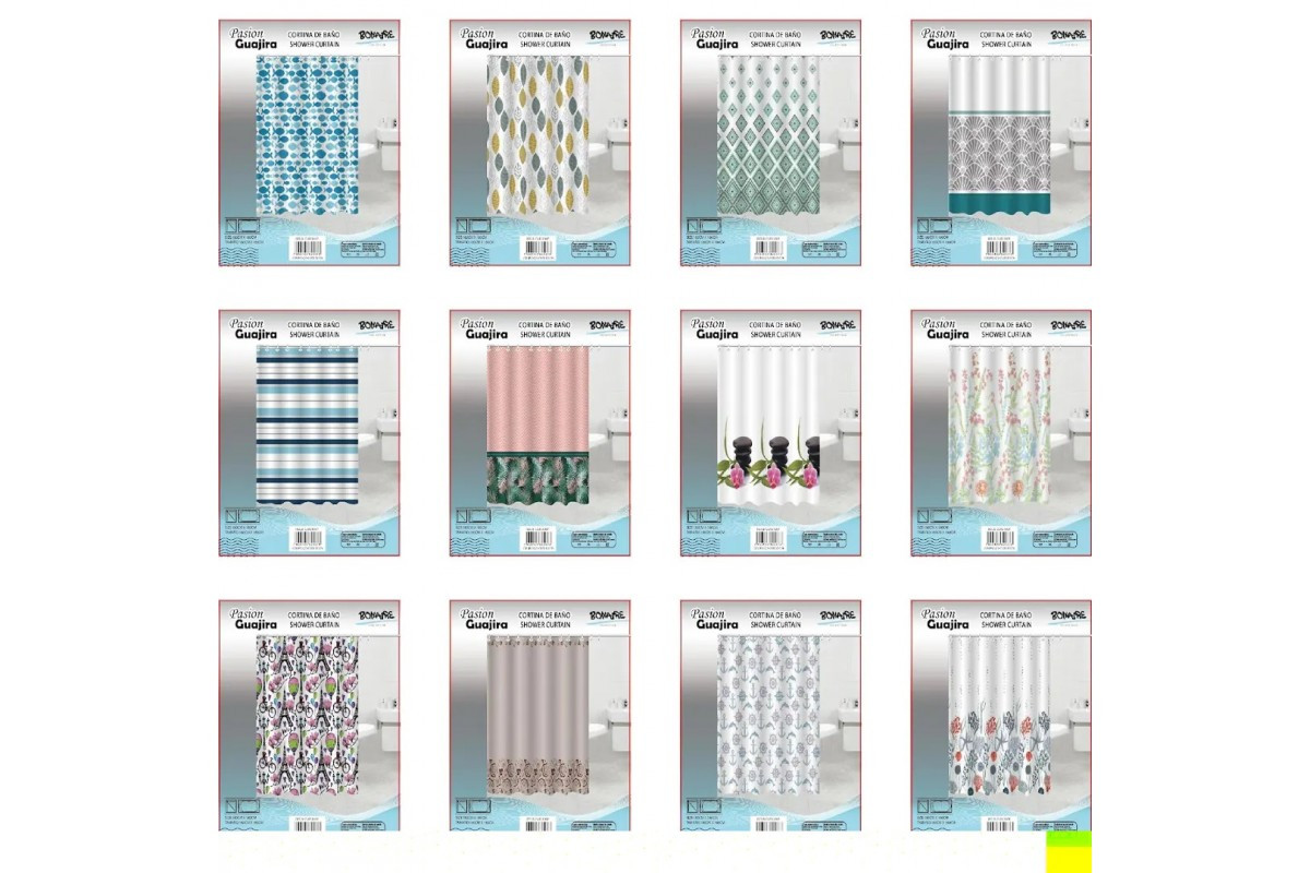 Шторка-завіска для ванної з кільцями 180x180 Pasion Cuajira Bonaire Collection