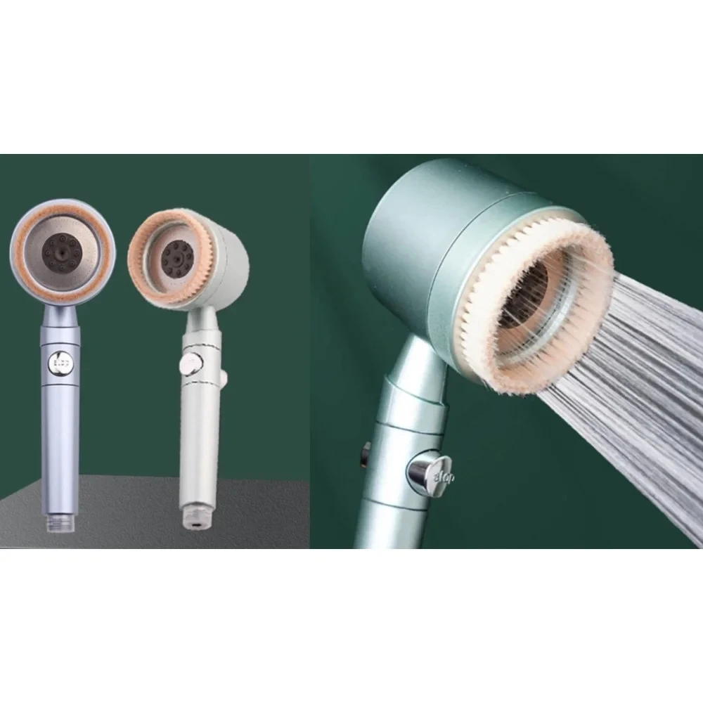 Багатофункціональна насадка для душу з високим тиском і масажною щіткою для тіла New 907