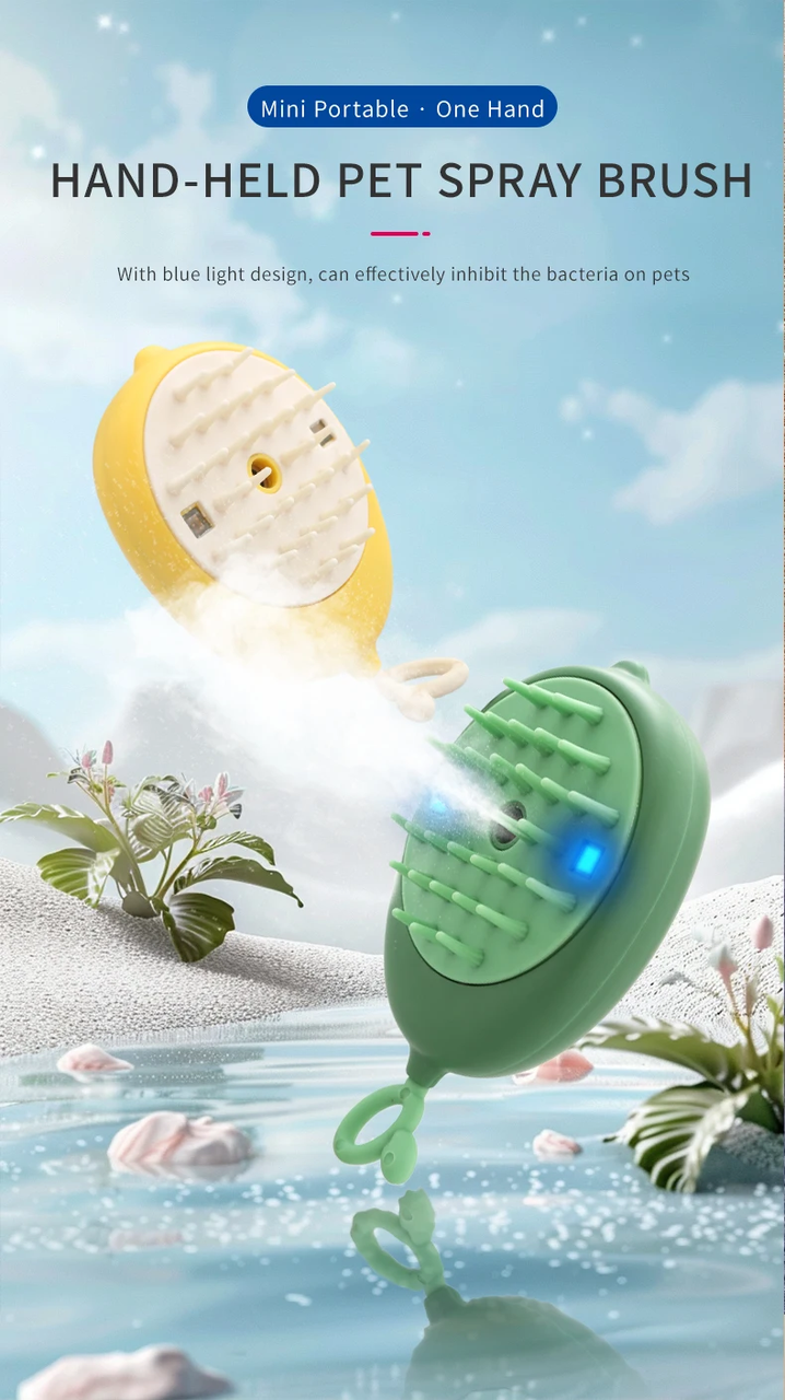 Парова щітка для шерсті з впускним отвором для рідини Pet comb