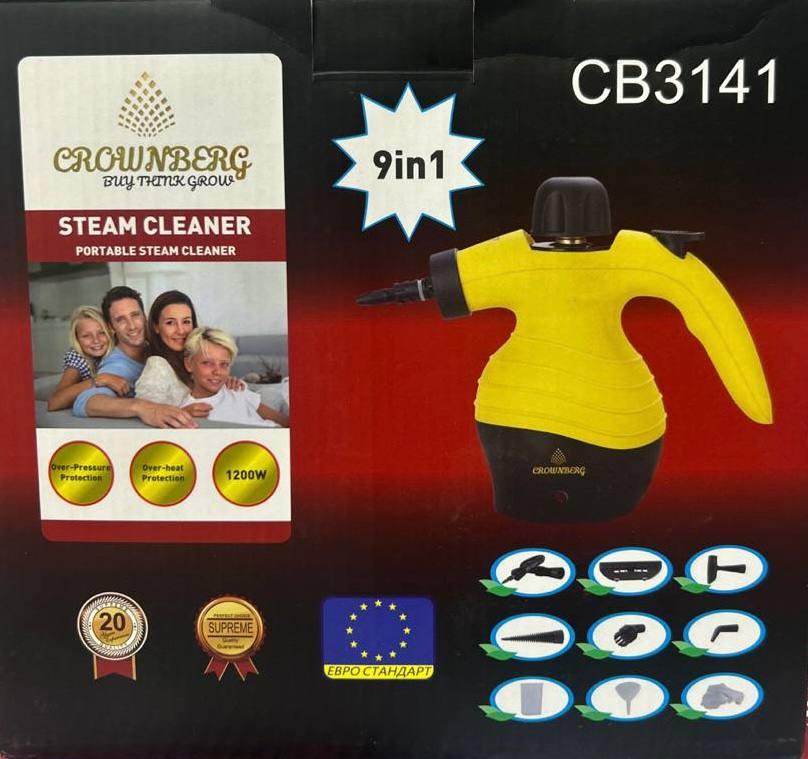 Відпарювач із функцією пароочисника Steam Cleaner Crownberg CB-3141 (9 в 1)