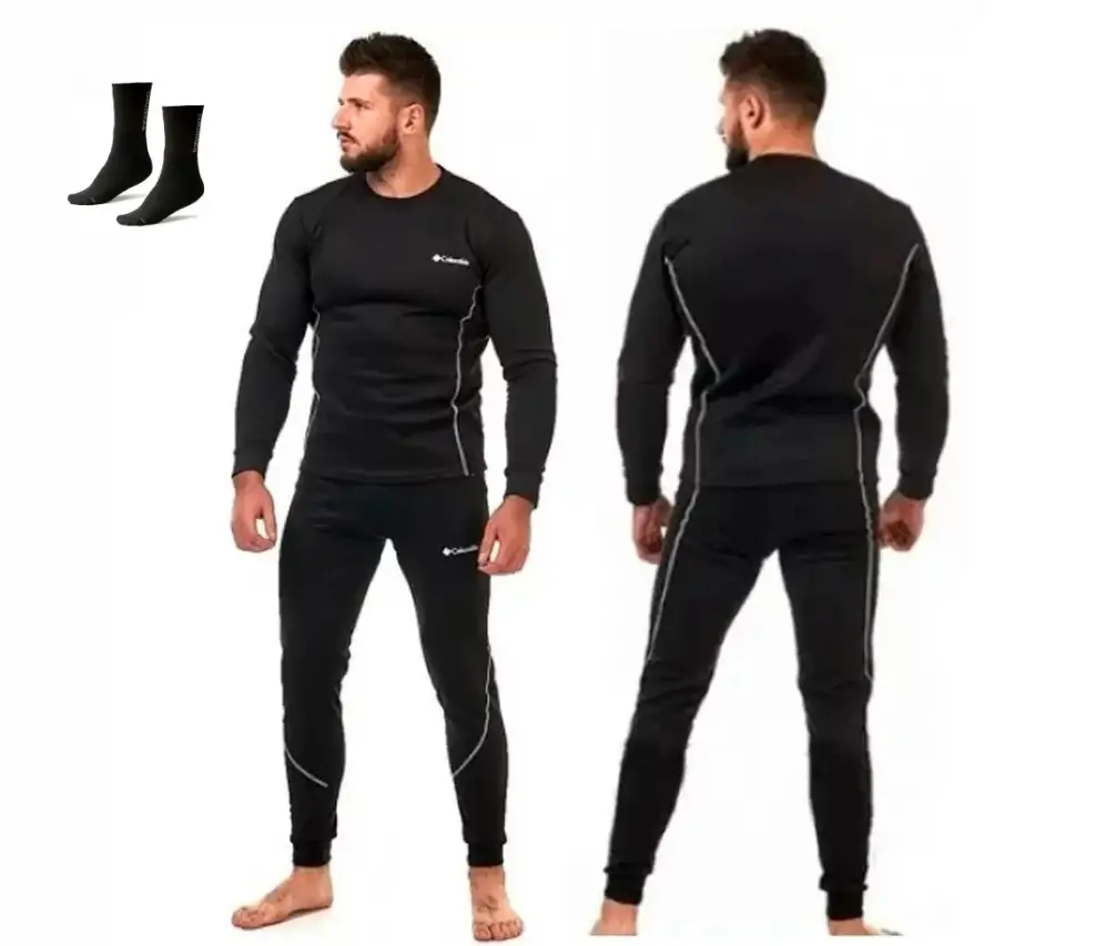 Чоловіча термобілизна Colambia фліс розмір 6XL Чорний