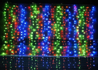 Гірлянда RD-7149 водоспад 400 LED 3x3м Колір ламп-мікс, з заглушено. (10х40Ламп)
