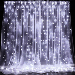 Світлодіодна гірлянда штора-завіса на Новий рік " Водоспад" 3х2м 240 LED відтінок світіння Холодний Білий