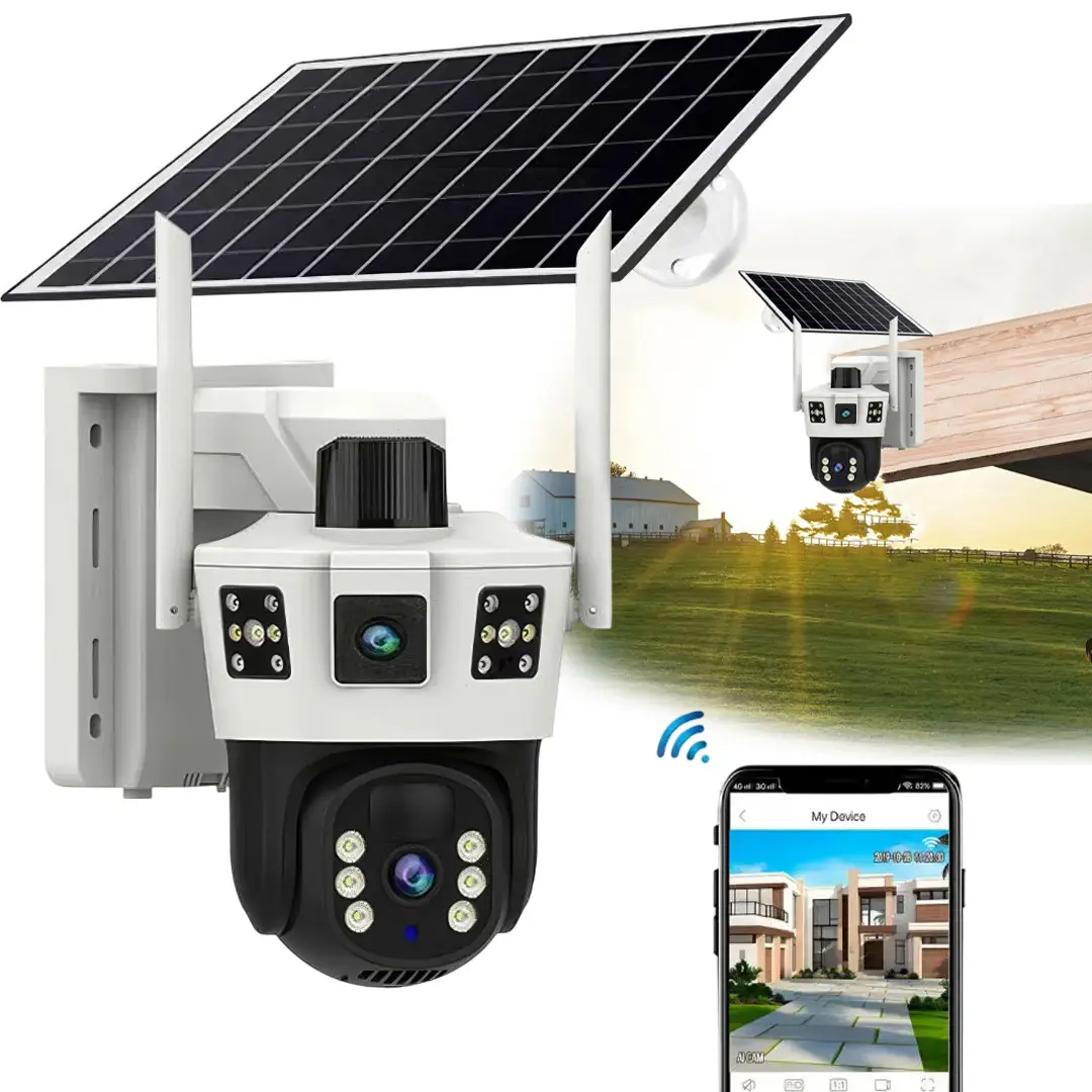 Камера відеоспостереження на 6 Мп із сонячною панеллю TP34-WIFI V380PRO Біла