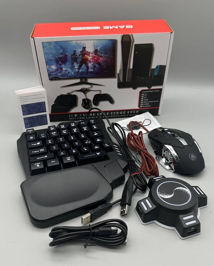 Ігровий набір для телефона 11в1 MOBILE GAME (Клавіатура/Миша/Хаб/Адаптер)