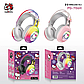 Навушники Bluetooth накладні з RGB підсвічуванням та Hello Kitty PG-706H, фото 2