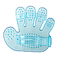 Силіконова рукавичка щітка для вичісування тварин Pet Wash Brush, синя, фото 3