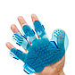 Силіконова рукавичка щітка для вичісування тварин Pet Wash Brush, синя, фото 5