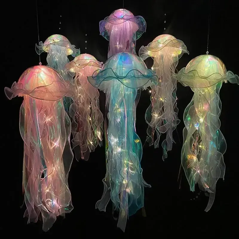 Світний декор Медуза на батарейках Jellyfish lamp