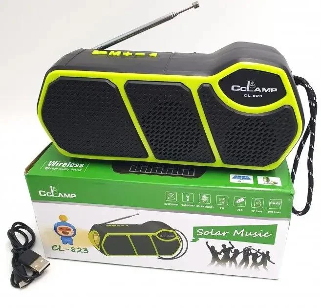 Портативний ліхтар Solar CCLAMP CL-823 з FM радіо та Bluetooth