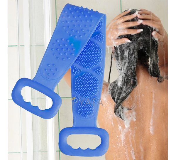 Силіконова мочалка очищуюча щітка для душу Silicone bath towel