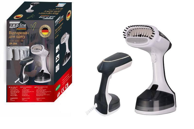 Вертикальний ручний відпарювач для одягу Zepline ZP-204 (Чорний)