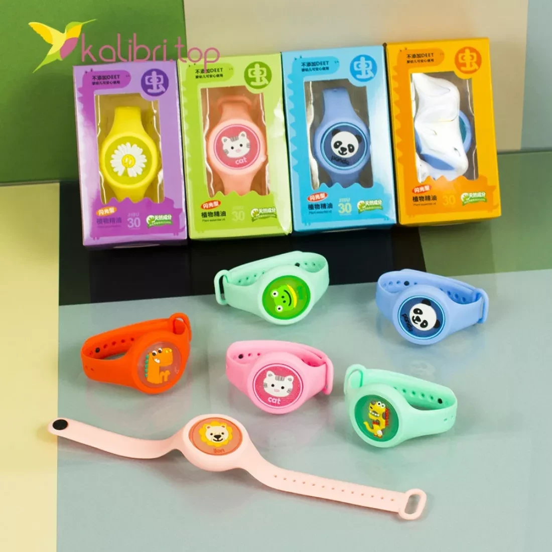 Дитячий браслет від комарів, що світиться в темряві силіконовий Ridryrer