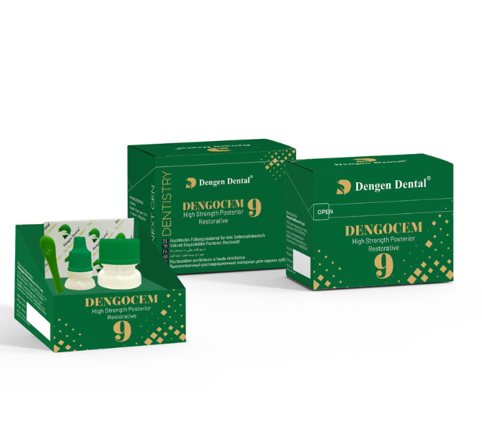 Dengocem 9, набір: 15 г + 10 мл склоіономерний реставраційний цемент (Dengen Dental), фото 1