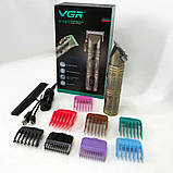 Машинка для стрижки волосся домашня VGR, Бритва триммер для чоловіків Машинка чоловіча гоління VD-41, фото 7