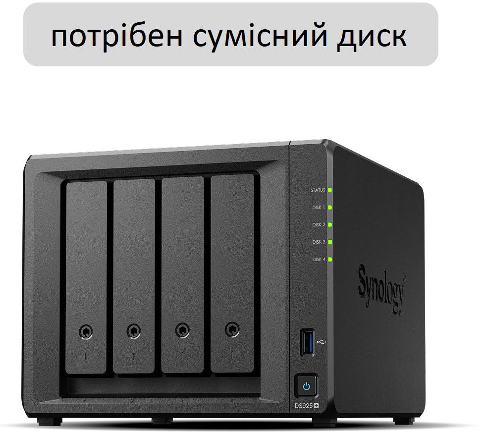 Мережеве сховище NAS Synology DS925+, фото 1