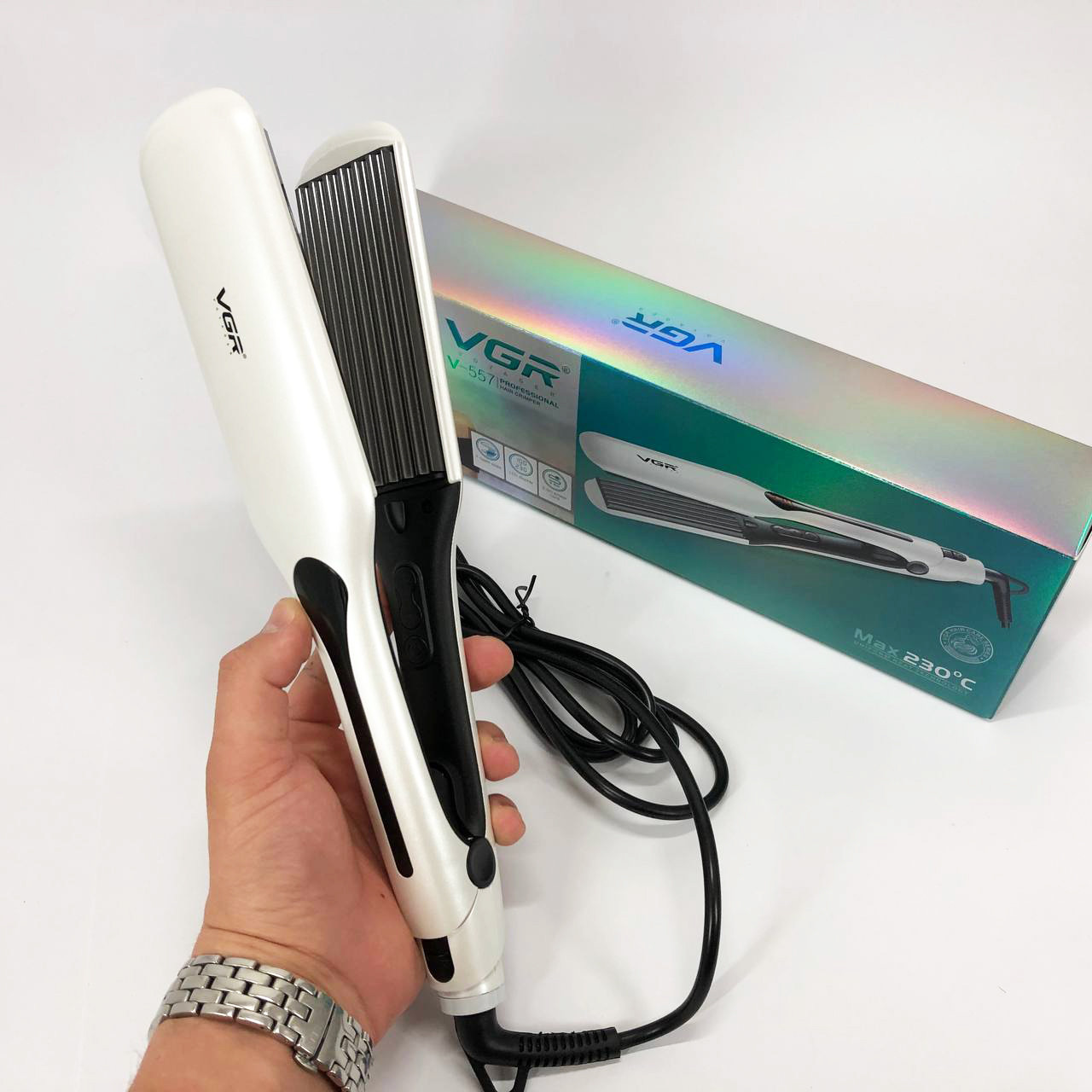 Професійна плойка випрямляч VGR, Плойка випрямляча Укладка волосся випрямляч TC-23, фото 1