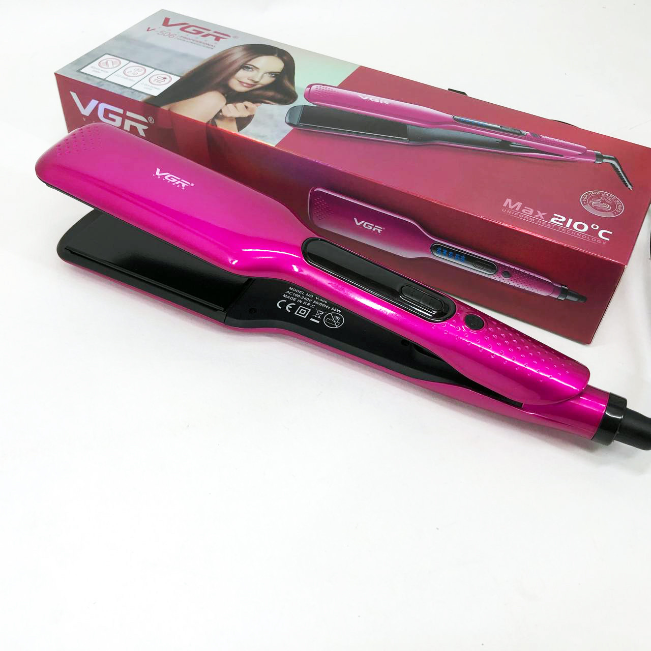 Випрямляч для густого волосся VGR V-506, Випрямляч плойка випрямляча, Щипці для волосся WU-38, фото 1