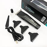 Машинка для стрижки чоловіча, Електрична машинка для стрижки з насадками окантовки RC-86, фото 6