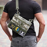 Сумка через плече військова, Чоловіча невеличка сумка месенджер для військових кобура наплічна LR-91, фото 4