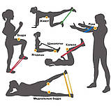 Фітнес еспандер гумовий для зарядок Fit Simplify 5 шт, Гумова стрічка для фітнесу spart ES-24, фото 3