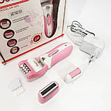Епілятор для обличчя жіноча бритва Gemei, Епілятор бритва для ніг Пилка для п'ят педикюру PZ-96, фото 8