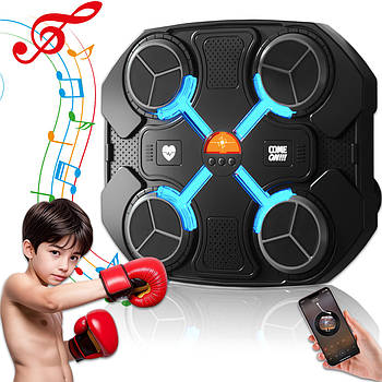 Тренувальний боксерський тренажер з музикою та підсвічуванням 32х27.5 см Настінна мішень для боксу