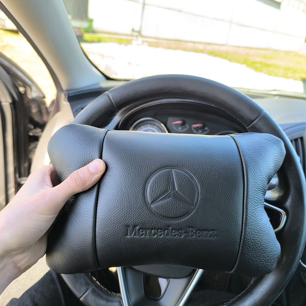 Подушка під шию Mercedes-Benz, М'яка подушка для подорожей підголівник на підголовник в авто JC-88, фото 1