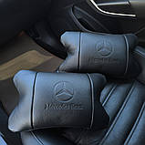 Подушка під шию Mercedes-Benz, М'яка подушка для подорожей підголівник на підголовник в авто JC-88, фото 8