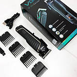 Акумуляторна машинка-тример для стрижки волосся VGR V-683, Набір для стрижки волосся на акумуляторі PU-80, фото 9
