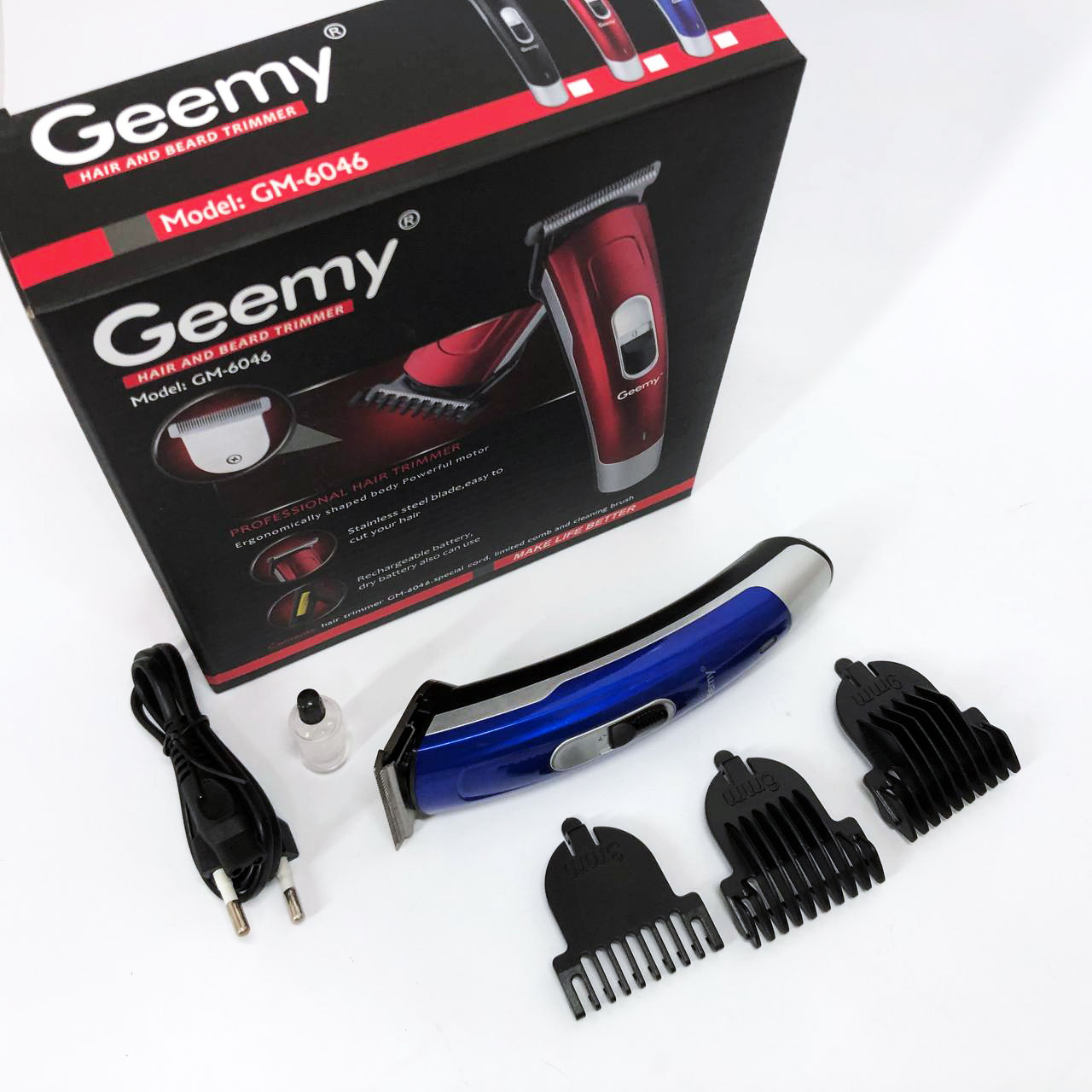 Беспроводной аккумуляторный триммер для стрижки волос Gemei, Машинка для стрижки волос и бритья LH-63, фото 1