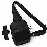 Сумка пояс плече чоловіча тактична, Стильна сумка месенджер месенджер слінг LF-37, фото 8