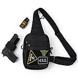 Сумка пояс плече чоловіча тактична, Стильна сумка месенджер месенджер слінг LF-37, фото 2