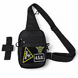 Сумка пояс плече чоловіча тактична, Стильна сумка месенджер месенджер слінг LF-37, фото 7