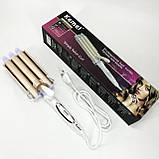 Щипці плойка кучері для волосся, Стайлер для волосся Щипці гофрування FL-10, фото 8