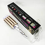 Щипці плойка кучері для волосся, Стайлер для волосся Щипці гофрування FL-10, фото 7