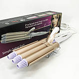 Щипці плойка кучері для волосся, Стайлер для волосся Щипці гофрування FL-10, фото 2