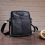 Повседневная сумка-мессенджер, Сумка мужская черная вертикальная ежедневная, Мессенджер оригинал WG-55, фото 4
