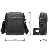 Повседневная сумка-мессенджер, Сумка мужская черная вертикальная ежедневная, Мессенджер оригинал WG-55, фото 5