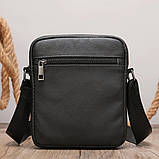Повседневная сумка-мессенджер, Сумка мужская черная вертикальная ежедневная, Мессенджер оригинал WG-55, фото 2
