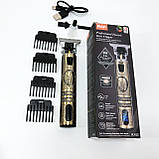 Тример для бороди універсальна з насадками, Професійний тример з насадками, Стильна машинка для стрижки ZD-69, фото 8