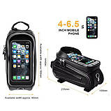 Велосумка F003/221G на кермо з відділенням під смартфон 23.5x10x14см VI-50, фото 3