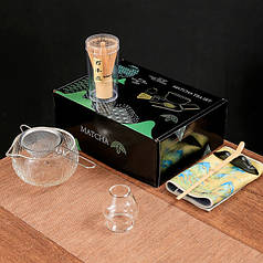 Набір Mavanto 5465 Transparent для приготування чаю матча 7 предметів подарунковий сервіз у японському стилі