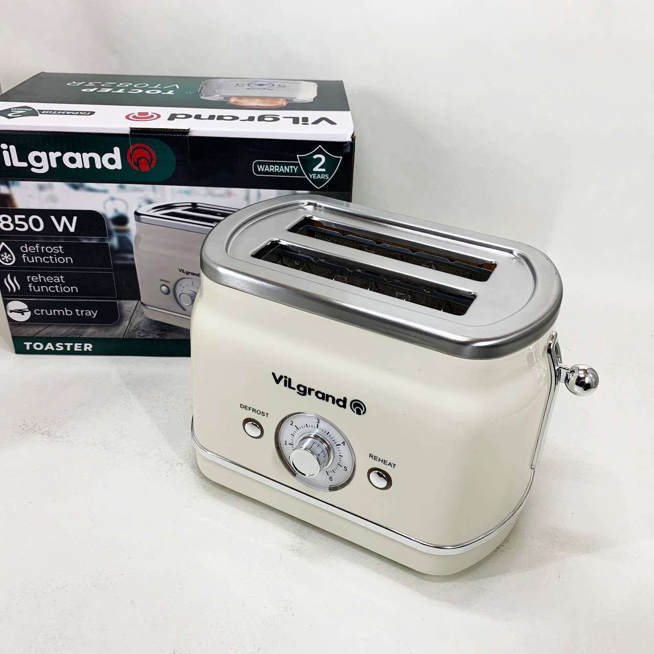 Тостер для кухні побутовий ViLgrand, Тостер компактний, Електро тостер хороший в подарунок HL-12