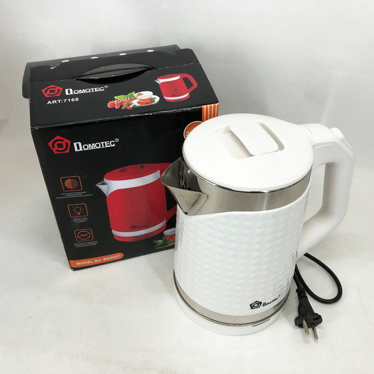 Чайник електричний домашній, Надійний електричний чайник, Найкращий чайник для дому зручний KM-47