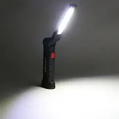 Акумуляторний ліхтар WORKLIGHT W-52 складний з магнітом з гачком вбудований акумулятор 5 режимів роботи