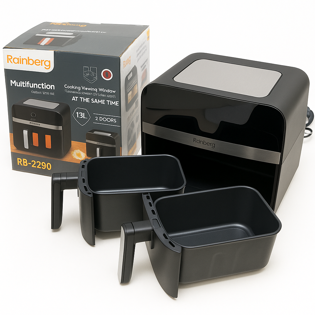 Гриль аерогриль для дому Rainberg, Мультипіч з аерофритюрником і смаженням, Аерогриль для запіканок XA-80