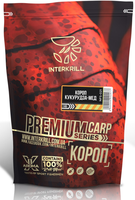Принада INTERKRILL Преміум Короп Кукурудза-Мед 1кг, фото 1