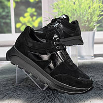 Кросівки жіночі Alex Bens чорні демісезонні замшеві 8092, фото 3