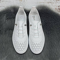 Мокасини жіночі Ulla білі турецькі м'яка шкіра перфоровані 8084, фото 5
